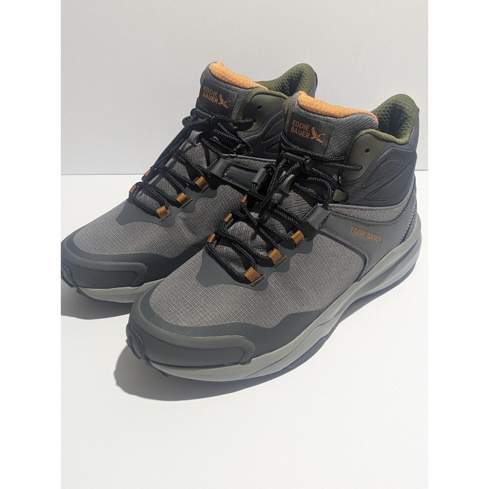 Eddie Bauer Rapoza Waterproof‎ Hiking Boots Gray Olive Orange Men's 11M